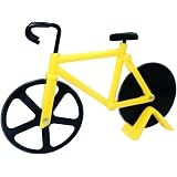 MUYAPAY Rotella Tagliapizza Bicicletta, Tagliapizza con Acciaio Inox Lame, Rotella Pizza Rivestimento Antiaderente, Taglia Pizza per Pulizia Facile, Ideale per Regali Creativi 18cm Nero