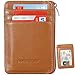 Rfid Blocking Sleeves Genuine Leather Wallet Cool Slim for Men and Women, Mini Front Pocket Wallet With Zipper, Sleeve Card Holder With Id Window
