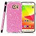 MEKO Galaxy S6 Case, Glitter Bling- Built-in Sparkles- Anti-Falling Off and Anti-Shock Soft Gel Flexible TPU Case [Scratch Resistant] for Samsung Galaxy S6 - (Hot Pink)
