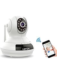 WiFi Camera, LeFun Wireless Surveillance IP Camera Nanny Cam Baby Monitor Provides Pan Tilt Zoom Motion Detect Two Way Audio Night Vision Support 2.4G WiFi and Echo Show