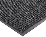 NoTrax 109 Brush Step Entrance Mat, for Lobbies and Indoor Entranceways, 4' Width x 6' Length x 3/8" Thickness, Charcoal