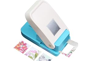 Stamp Puncher, Square Hole Punch, Portable Manual Postage Stamp Shaped Stamp Paper Punch for DIY Paper Crafts Envelope Labels