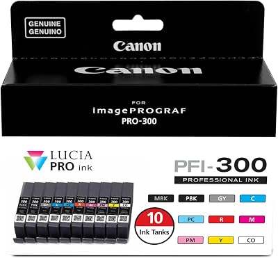 Canon PFI-300 Lucia PRO Ink 10 Ink Tanks for imagePROGRAF PRO-300 Compatible