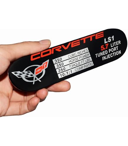 Amazon.com: 1Pc C5 ZO6 Corvette Spec Data ID Metal Plate Consoler