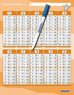 Das Kleine Einmaleins Mit Stift 1x1 Tafel Im Grossen Format