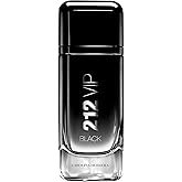 Carolina Herrera 212 Vip Black Fragrance For Men - Energetic And Spicy Scent - Notes Of Lavender, Black Vanilla Husk And Musk - Skin Friendly - Aromatic Fougere Fragrance - Edp Spray - 3.4 Oz