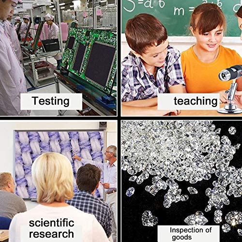 Digital Microscope Magnifier, 1600X HD Electronic Magnifier Handheld Digital Microscope Industrial Medical Magnifier USB Microscope with Metal Stand - Thumbnail 3