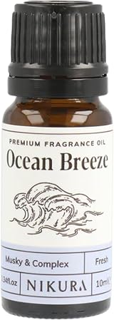 Nikura Ocean Breeze Fragrance Oil 10ml Vegan UK Made for Soap Candles Diffusers