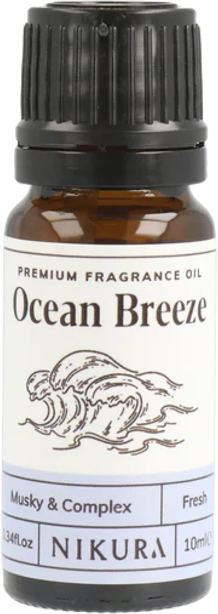 Nikura Ocean Breeze Fragrance Oil 10ml Vegan UK Made for Soap Candles Diffusers