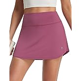 baleaf 14" Tennis Skirt for Women Golf Skorts with Shorts Pockets High Waisted Athletic Workout Running Skirts