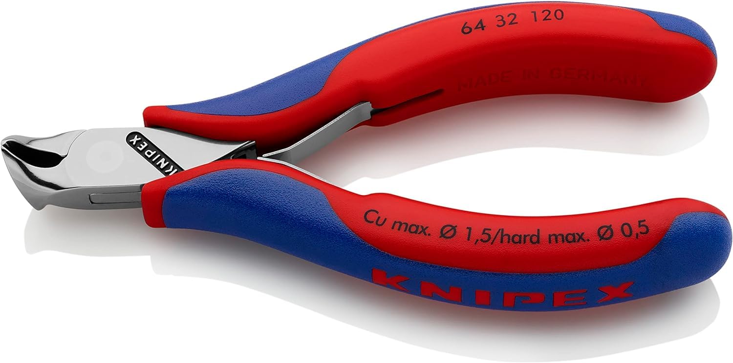 KNIPEX Electronics End Cutting Nipper with Multi-Component Handles 120 mm, 64 32 120
