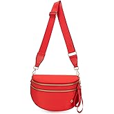 Jooniter Checkered Crossbody Bag Nylon Bum Bags for Women Spacious Handbags Checkered Purse Fanny Packs with Shoulder Strap