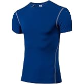 Compression Shirts Men Short Sleeve Athletic Workout Shirt Cool Dry Sports Base Layer Gym Basketball Undershirts Tops