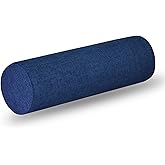 Tinbolunce Neck Roll Pillowcases with Zipper - Full Moon Bolster/Round Cylinder Pillow Case Cover for Bedroom, Living Room, Sofa - Solid Color Cervical Throw Pillow Covers