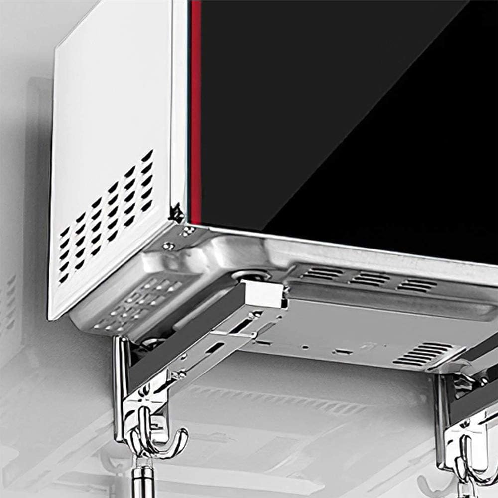 per Forno a Microonde Base in Plastica Supporto per Forno a Microonde in Acciaio  Inox Con Viti 2 Pezzi Supporto per Microonde Supporto da Parete per Forno a  Microonde Forno lencicol Elettrodomestici