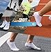 6 Pack White No Show Ankle Socks for Men and Women Cotton Athletic Sock Light Breathable Anti-bacterial Anti-odor Low Cut Socks(8-9.5, White)