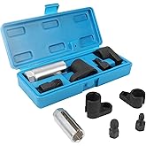 5PCS Oxygen Sensor Socket Set - MOTOCOCHE O2 Oxygen Sensor Wrench Remover Tool & Thread Chaser Kit Universal