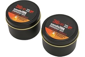 Jeanoko 2PCS 3 Wick Emergency Candle, Long Lasting Bright 3 Wick Scented Candle for Home Camping,36 Hours Long Lasting Burning Time