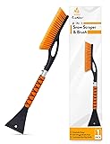 EcoNour 27" Aluminum Snow Brush with Ice Scrapers