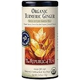 The Republic of Tea - Organic Turmeric Ginger Green Tea Tin, 50 Tea Bags, Naturally Caffeinated