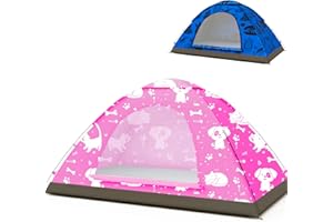 ANJ OUTDOORS KidzAdventure 2 in 1 Kids Play Tent/Kids Tent for Camping | 1 – 2 Person Backpacking Tent for Kids | Ultralight Indoor & Outdoors Kids Tents – Best Friends Theme