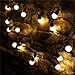 BIENNA Globe String Lights, 20 ft/6 M 50 LED Ball Frosted Starry Fairy Weatherproof Lighting for Outdoor Indoor Bedroom Outside Wedding Patio Christmas Xmas Holiday Party-Warm White