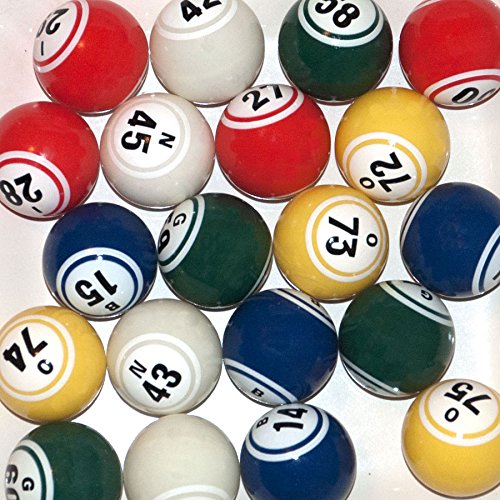 Mr. Chips Official Professional-Use Ping Pong Bingo Balls for Electronic Bingo Blowers or Manual Bingo cages, Multi-Color Coated Double Number Ping Pong Ball Set by, Inc