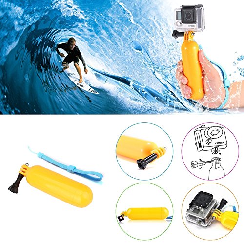 VVHOOY Float Handle Grip with Adjustable Selfie Stick Monopod and Car Suction Mount Holder for AKASO Brave 4/V50 Native 4K/Crosstour/BUIEJDOG Waterproof Action Camera Mounting Bundle Accessories
