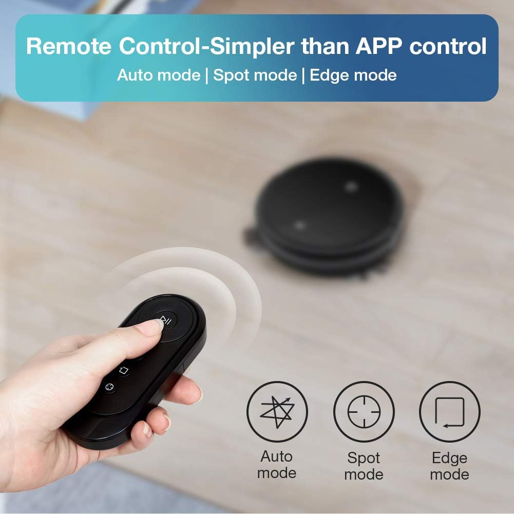 Yeedi K600 Robot Vacuum Cleaner with Turbo Mode Suction Up to 1500Pa, Self-Charging, Quiet Cleaning for Pet Hair, Hard Floors and Carpets, Up to 110 min Runtime -