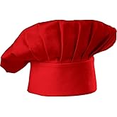 Hyzrz Chef Hat Adult Adjustable Elastic Baker Kitchen Cooking Chef Cap