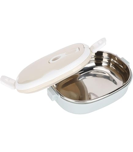 Boîte à déjeuner Bento en acier inoxydable pour enfants, contenants alimentaires sans BPA de 800 ml / 27 oz étanches avec 3 compartiments, adaptés au