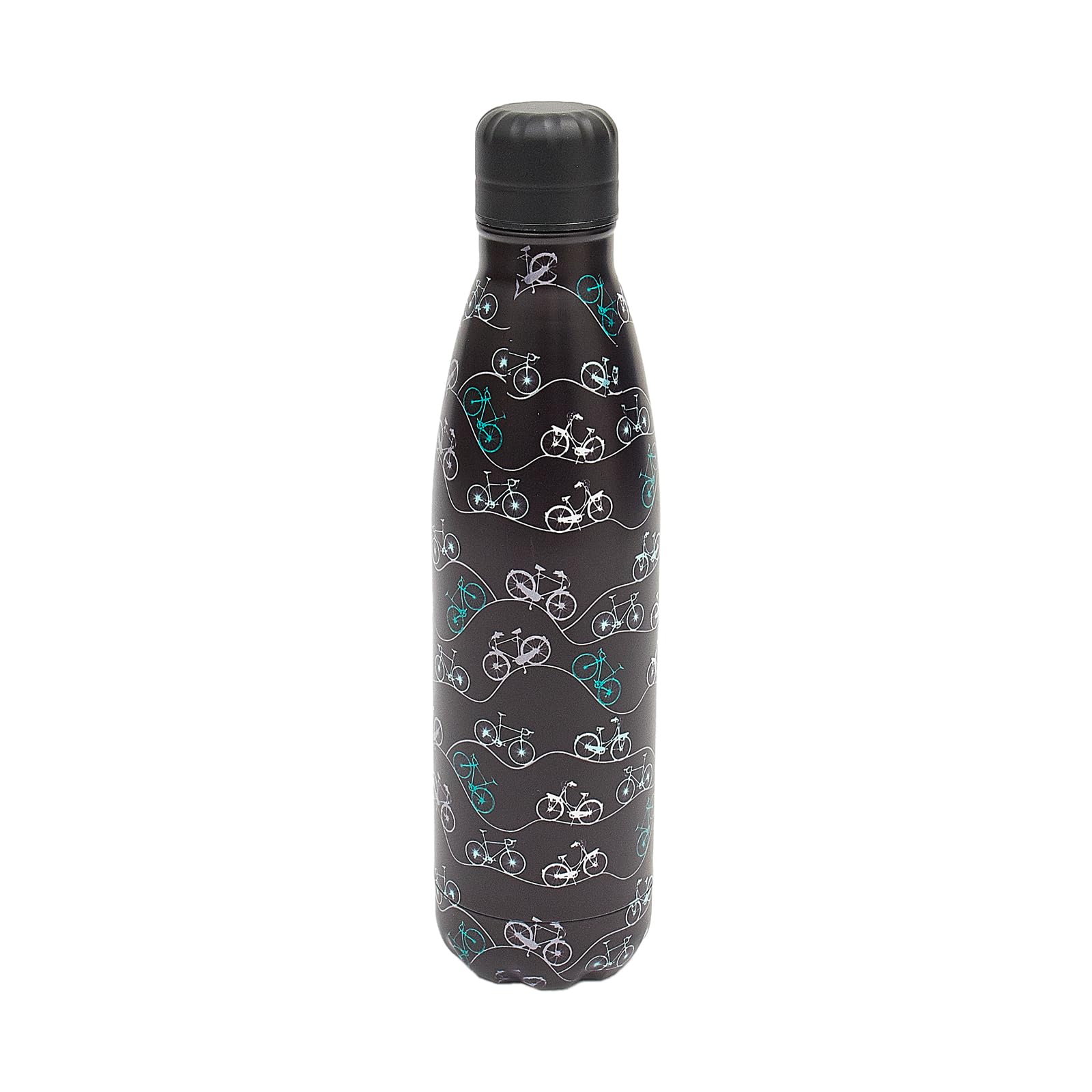 Eco Chic Reusable Thermal Bottle Stainless Steel Leakproof Insulated Water Bottle (Bike Black)