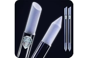 GLADZY Glass Cuticle Pusher Tool - 2 pcs. Manicure Sticks, Crystal Glass Cuticle Remover, Callous and Dry Skin Fingertip File, Nail Shaper, Professional Nail Care, Ethically Made in Czech Republic