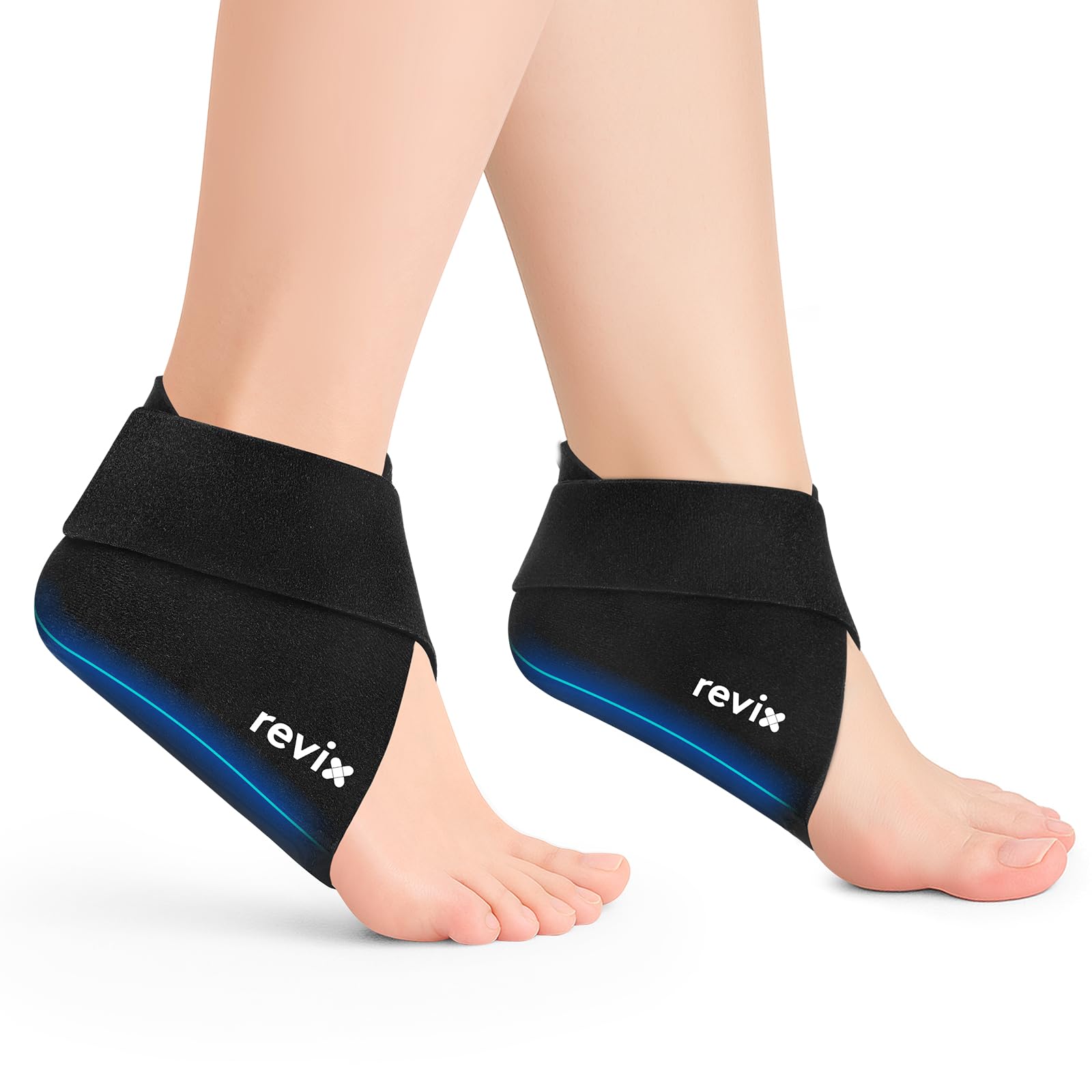 Photo 1 of REVIX Heel Ice Pack Wrap, Reusable Hot & Cold Therapy Gel Pack, Ice Pack for Heel Spur, Plantar Fasciitis, and Foot Discomfort, 2 Packs