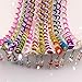 Wispun Pack of 12 Fashion Colorful Women Baby Girl Hair Styling Twister Clip Hair Decorations Headwear with Crystal Pendant DIY Braider Tool(Random Color)