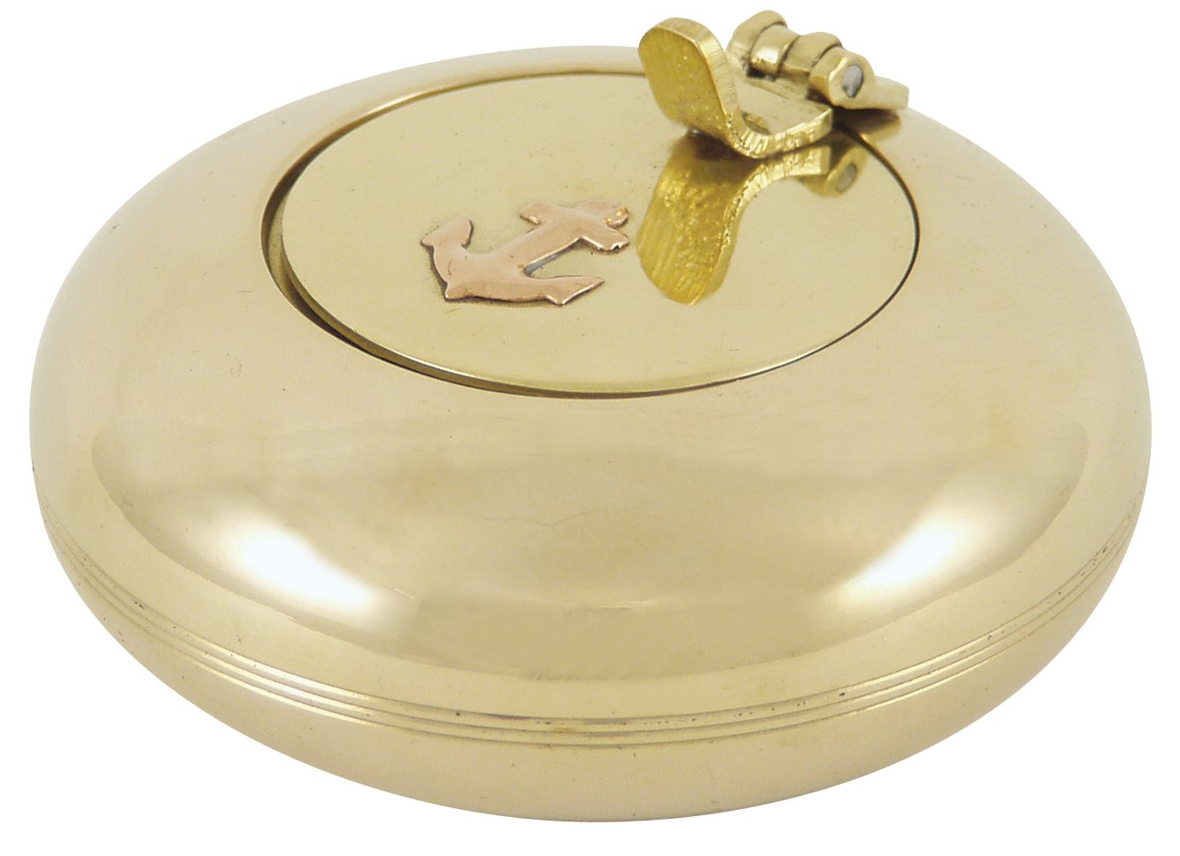 Generic Pocket Ashtray 6 x 3.5 x 6 cm, Laiton Brillant, 6x3.5x6 cm