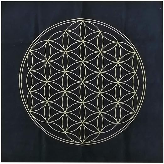 Amazon Co Jp Kimteryタロットカードテーブルクロスフラワーオブライフ占い祭壇布ボードゲームカードパッド ホーム キッチン