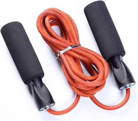 Riscko Wonduu Comba De Cuero Fitness Cuerda para Saltar con Mangos De Espuma Suave Cf05