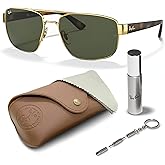 Ray-Ban RB3663 Square-Round Shaped Sunglasses for Men & Women with Official RAYBAN Eyewear Kit