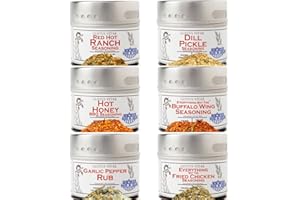 All American Wing Seasoning Set | Authentic Small Batch Seasoning Mixes For Chicken Wings, Buffalo Wings, Boneless Wings, Chicken Tenders, Tendies, Air Fryer Favorites | 6 Gourmet All Natural Spice Blends | Hand Packed, Non GMO | Sustainably Sourced, Made in USA | Artisanal Spice Blends, Marinades, and Rubs | Gustus Vitae | #205