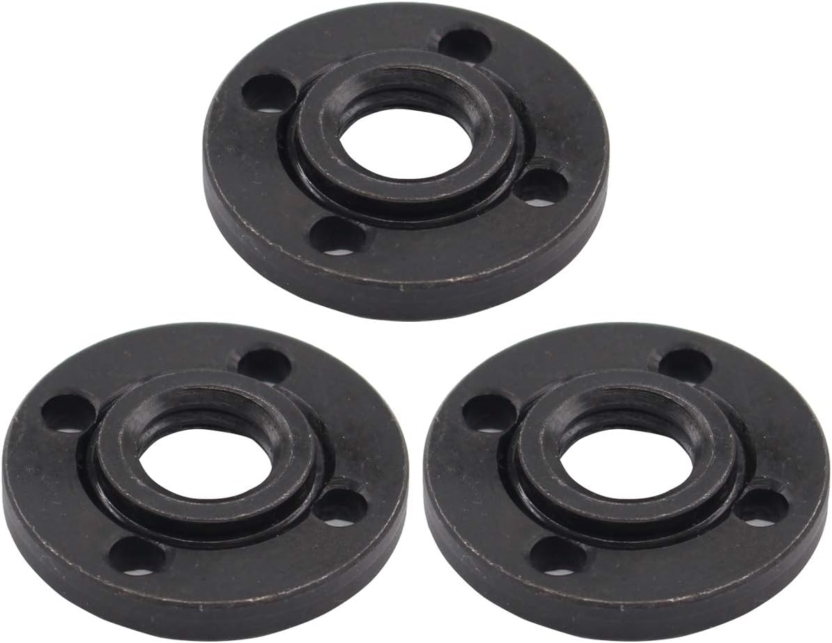 ApplianPar Pack of 3 Angle Grinder Metal Outer Flange Lock Nut 5/8-11 for Dewalt Milwaukee Makita Black & Decker