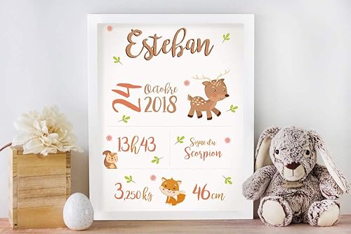 Affiche De Naissance Personnalisee Pour Chambre De Bebe Ou Enfant Animaux D Automne Amazon Fr Handmade Affiche De Naissance Personnalisee Pour Chambre De Bebe Ou Enfant Animaux D Automne Amazon Fr Handmade