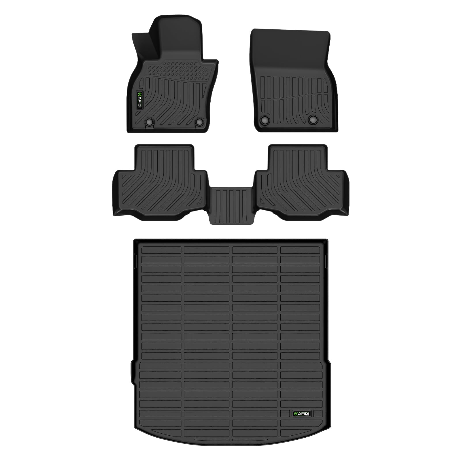 HAFIDI Floor Mats & Cargo Liner Custom for Mazda CX-70, CX 70 PHEV 2025 All Weather Protection TPE Heavy Duty Non-Slip Automotive cx70 Floor Liners Fits Full Set Accessories, Black Image
