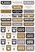 Essentials Weekly Planner Stickers-Black & Gold (Set of 575 Stickers)