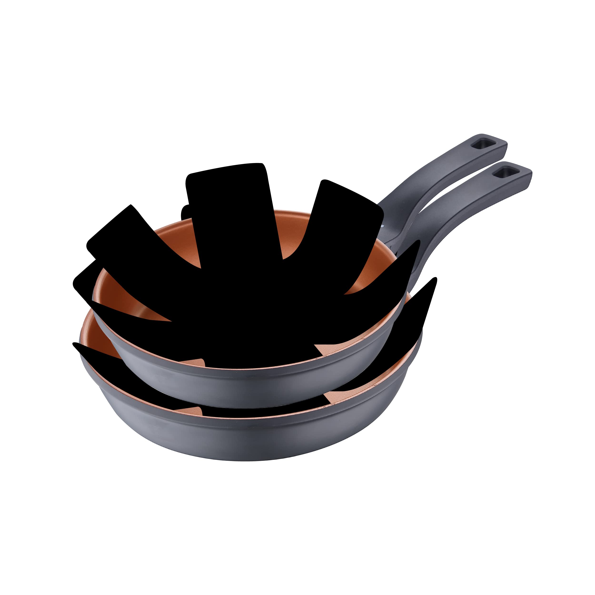 SAN-IGNACIO-Bronze-Juego-de-Sartenes-Set-de-2-Piezas-de-24-y-28-cm-de-Diametro-y-2-Protectores-Fabricadas-con