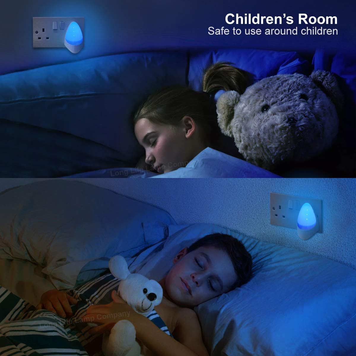 Blue Automatic LED Night Light - Plug in & Energy Saving Dusk 2 Dawn LED Night Light Sensitive Night Light - Image 3
