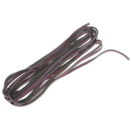 Segolike 10m/32.8ft LED Wire Extension Cable Line Cord for RGB 3528 5050 LED Strip Light, with 4 Connector