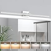 VOLISUN Modern Bathroom Vanity Light 48 inch, Rotatable, 30W Dimmable 5CCT Led Bathroom Light Fixture Over Mirror, Chrome Van