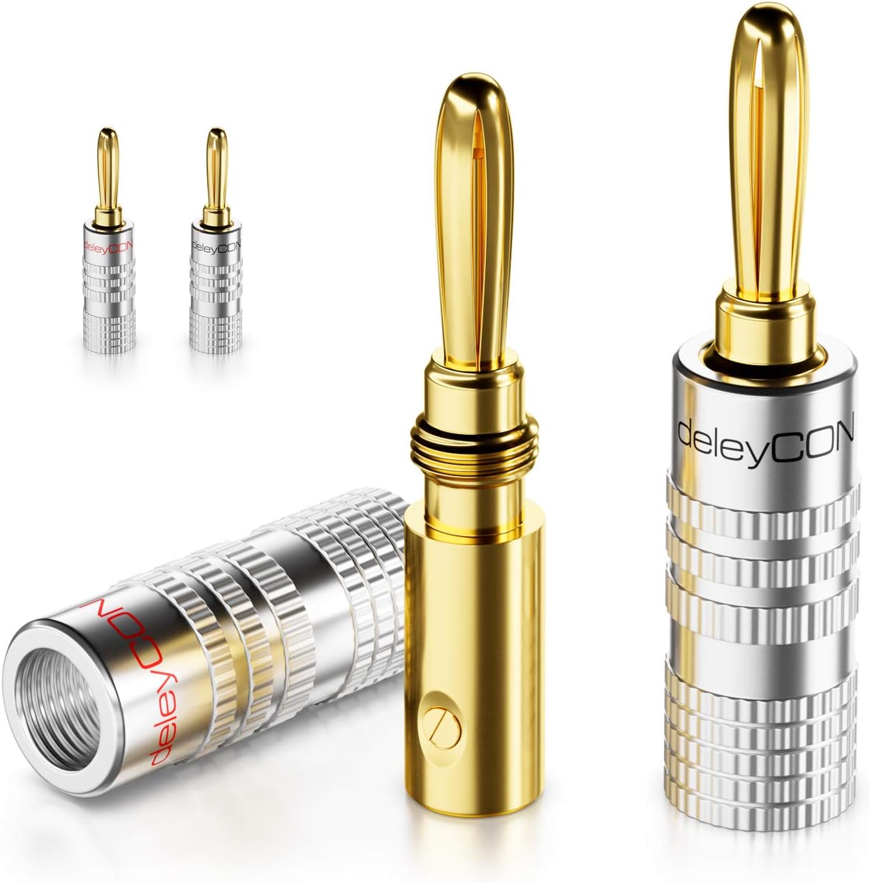 Set Connettori Audio 10pz Spine A Banana Per Altoparlanti Da 4mm