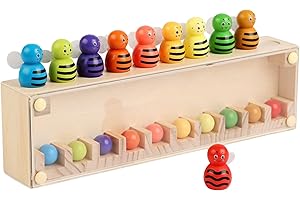 Memory Matching Game - Style Wooden Puzzle, Shape Recognition, Problem Solving, Hand-Eye Coordination | Early Learning for Bo